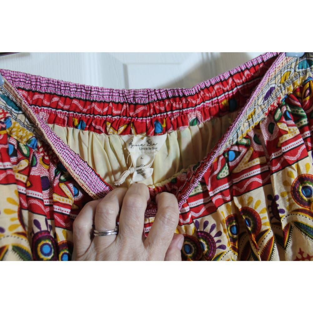 Gypsie Blu Fully Lined Southwestern Print Maxi Skirt sz L NEW - Picture 3 of 3